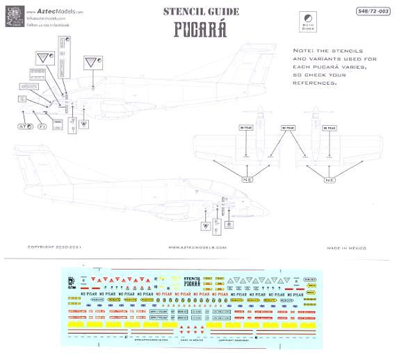 Aztec AZS48-003 1:48 Stencil data for F.M.A