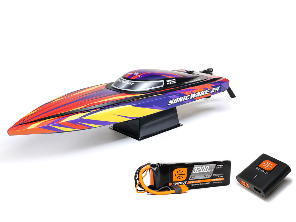 Pro Boat Sonicwake 24" Self-Righting Brushless Deep-V RTR 3S RC Boat - Red