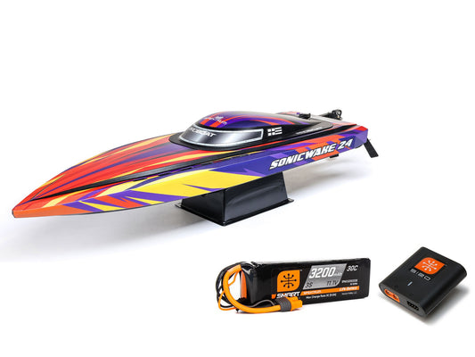 Pro Boat Sonicwake 24" Self-Righting Brushless Deep-V RTR 3S RC Boat - Red