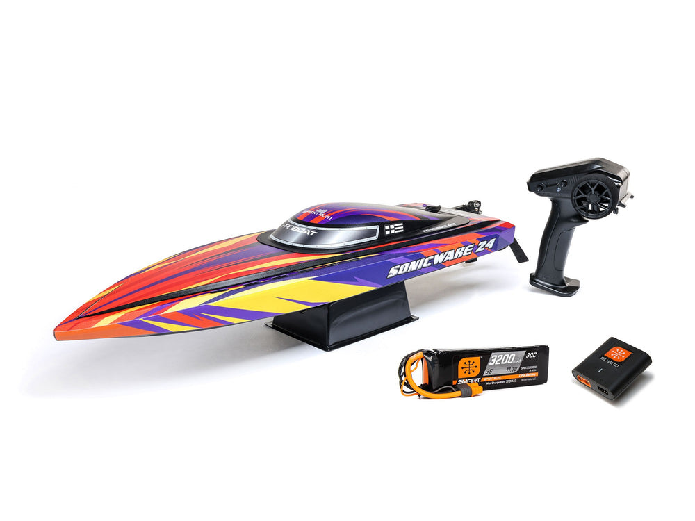 Pro Boat Sonicwake 24" Self-Righting Brushless Deep-V RTR 3S RC Boat - Red