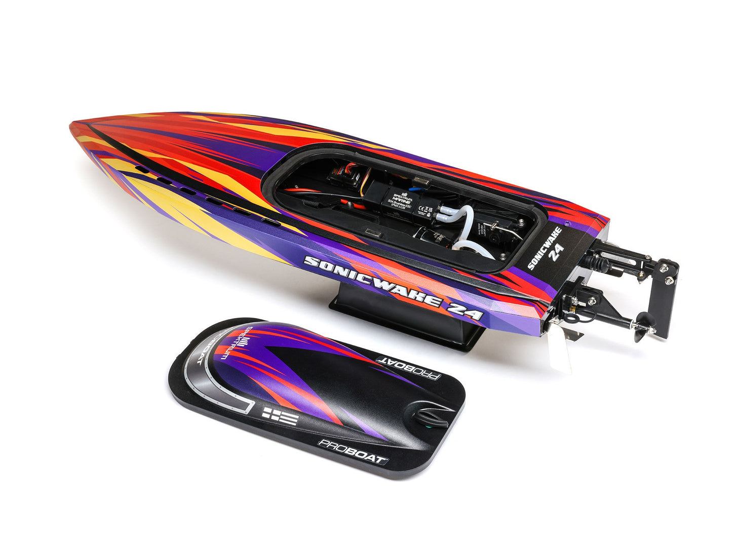 Pro Boat Sonicwake 24" Self-Righting Brushless Deep-V RTR 3S RC Boat - Red