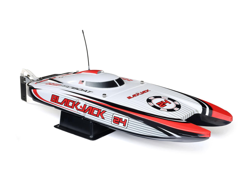 Pro Boat Blackjack 24" V2 Catamaran Brushless: RTR, Vegas Offshore 2S RC Boat