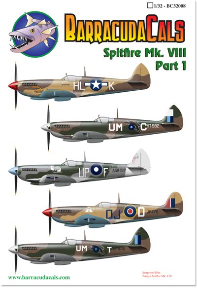 Barracuda Studios BC-48008 1:48 Supermarine Spitfire Mk.VIII Part 1