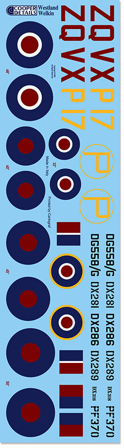 Barracuda BC-48056 Westland Welkin Mk.I/II Decals 1:48