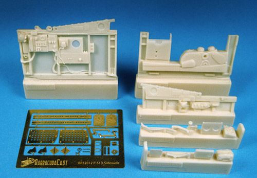 Barracuda Studios BCR32012 1:32 North-American P-51D Mustang Cockpit Sidewalls