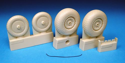 Barracuda Studios BCR32066 1:32 Messerschmitt Me-262 Main, Ribbed Hub Nosewheels