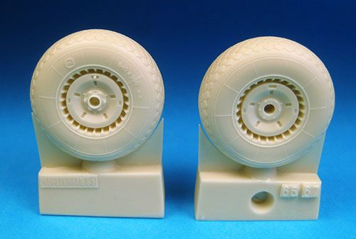 Barracuda Studios BCR32066 1:32 Messerschmitt Me-262 Main, Ribbed Hub Nosewheels