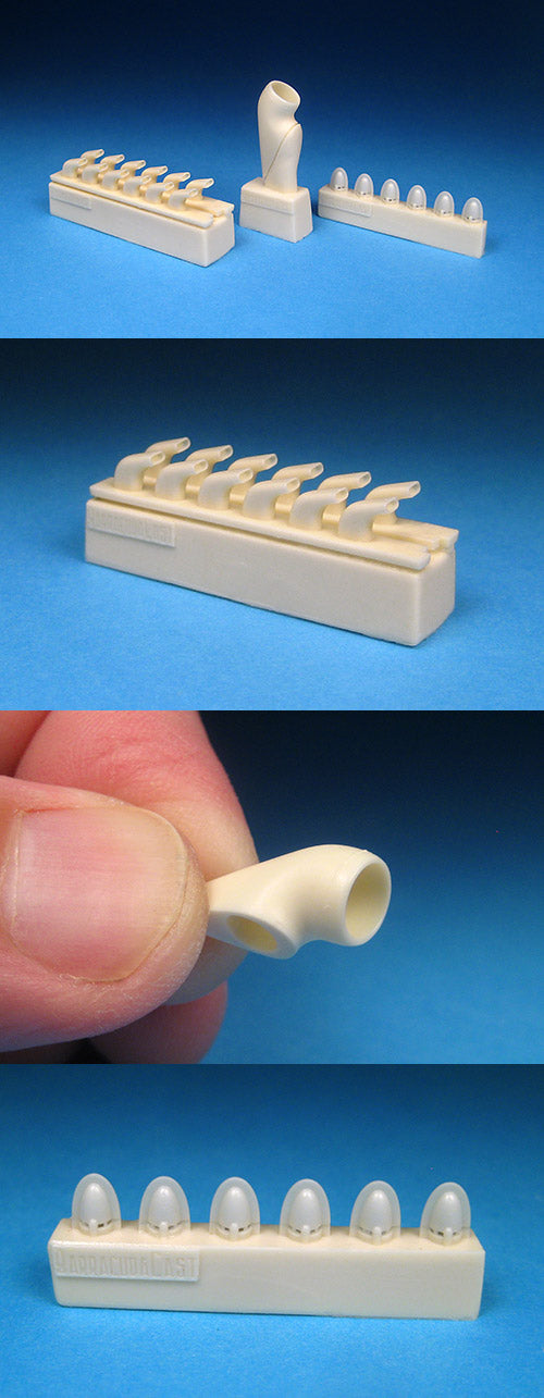 Barracuda Studios BCR32156 1:32 Messerschmitt Bf-109G-10 Intake and Exhaust Set