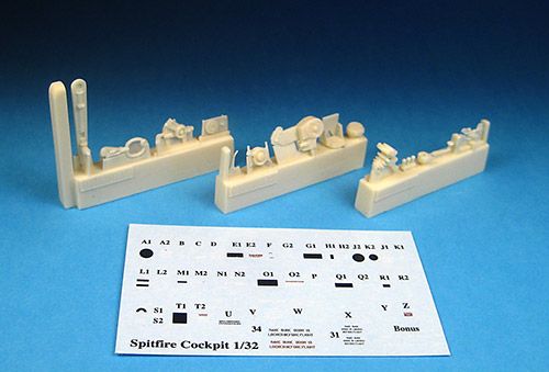 Barracuda Studios BCR32174 1:32 Spitfire Mk.I-Mk.V Cockpit Upgrade Set