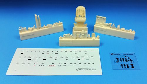 Barracuda Studios BCR48194 1:48 Spitfire Mk.IX snapshot cockpit upgrade.