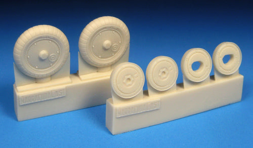 Barracuda BCR48387 Bf-109G-5 to G-14 Ribbed Tyres/Hubs 1:48