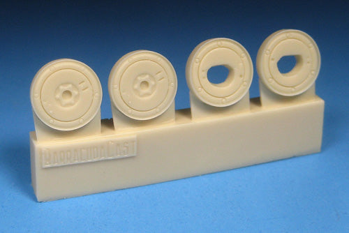 Barracuda BCR48387 Bf-109G-5 to G-14 Ribbed Tyres/Hubs 1:48