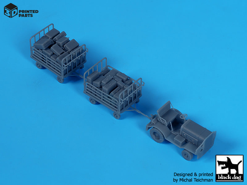 Blackdog BDA20001 1:200 Airport tow truck + baggage carts