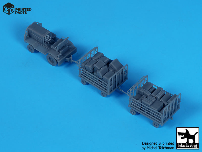 Blackdog BDA20001 1:200 Airport tow truck + baggage carts