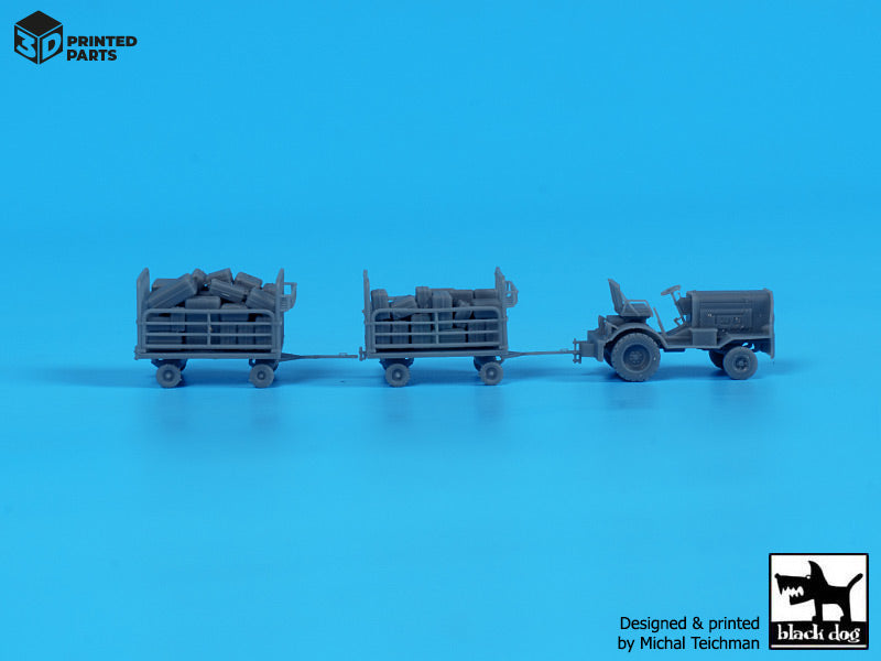 Blackdog BDA44001 1:144 Airport tow truck + baggage carts