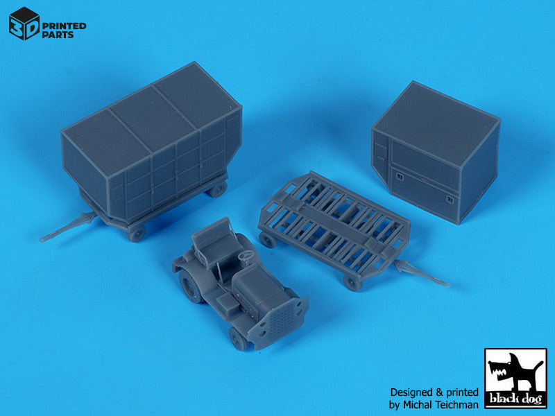 Blackdog BDA44002 1:144 Airport tow truck + containers