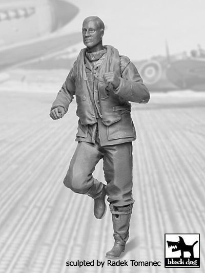 Blackdog BDF32044 1:32 RAF Fighter Pilot 1940-1945 scrambling N deg 4