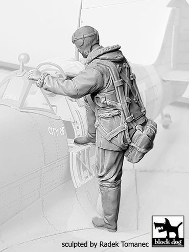 Blackdog BDF32077 1:32 RAF fighter pilot 1940-45 N No7 climbing into cockpit