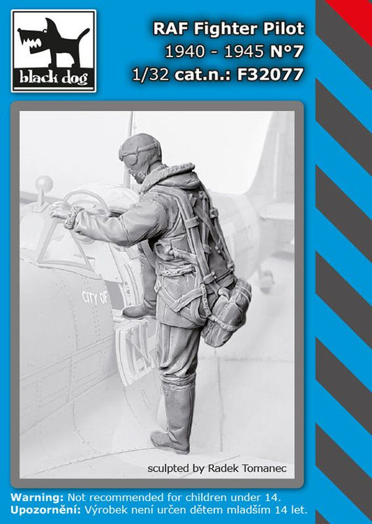 Blackdog BDF32077 1:32 RAF fighter pilot 1940-45 N No7 climbing into cockpit