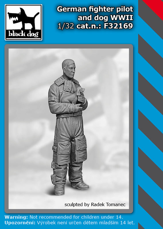 Blackdog BDF32169 1:32 German fighter pilot and dog WWII