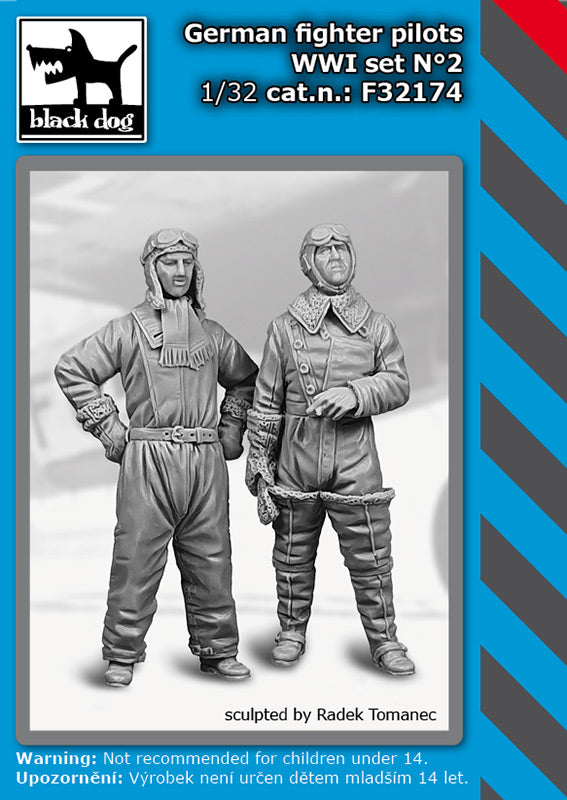 Blackdog BDF32174 1:32 German fighter pilot WWI set n deg 2