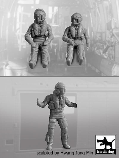 Blackdog BDF48001 1:48 Sea King crew set HAS.1/HAS.5/HU.5/HC.4