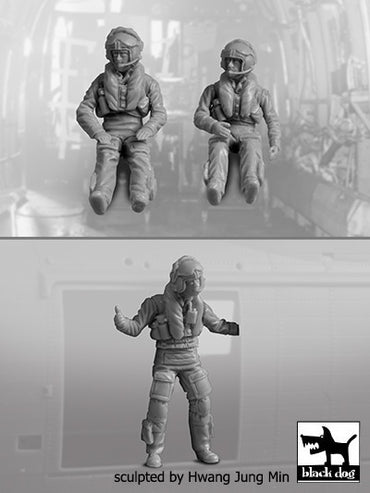 Blackdog BDF48001 1:48 Sea King crew set HAS.1/HAS.5/HU.5/HC.4