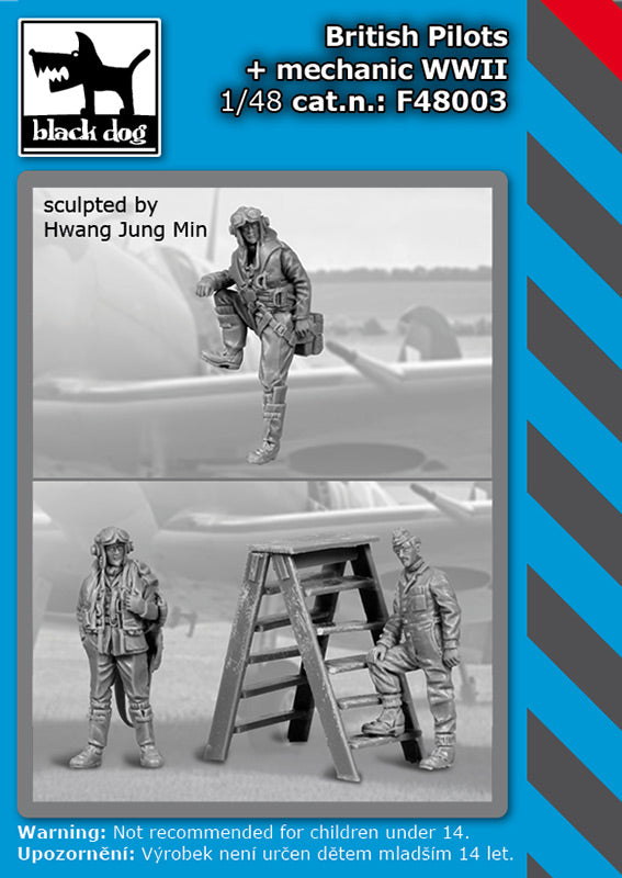 Blackdog BDF48003 1:48 British pilots + mechanic WWII