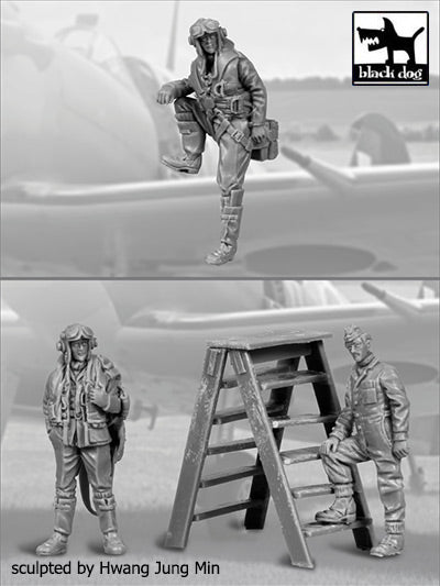 Blackdog BDF48003 1:48 British pilots + mechanic WWII