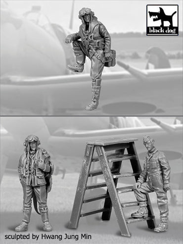 Blackdog BDF48003 1:48 British pilots + mechanic WWII