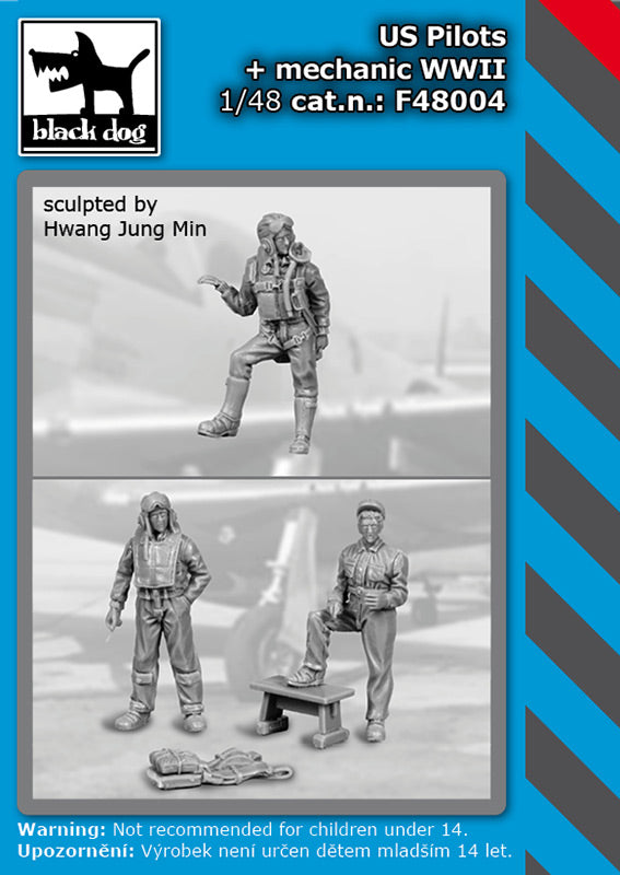 Blackdog BDF48004 1:48 US pilots + mechanic WWII
