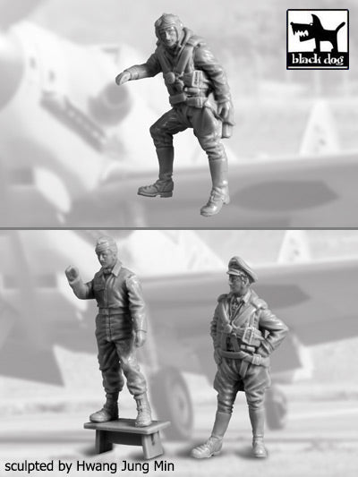 Blackdog BDF48005 1:48 German Pilots + Mechanic WWII