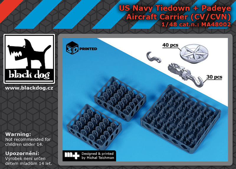 Blackdog BDMA48002 1:48 US NAVY tiedown+padaye