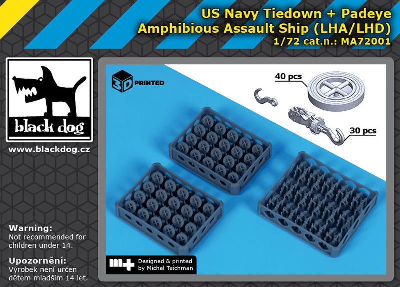 Blackdog BDMA72001 1:72 US NAVY tiedown+padaye