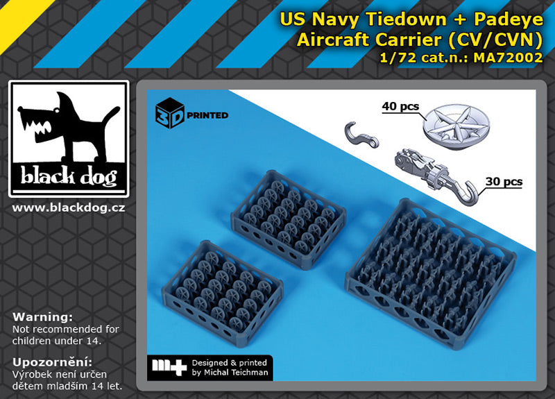 Blackdog BDMA72002 1:72 US NAVY tiedown+padaye