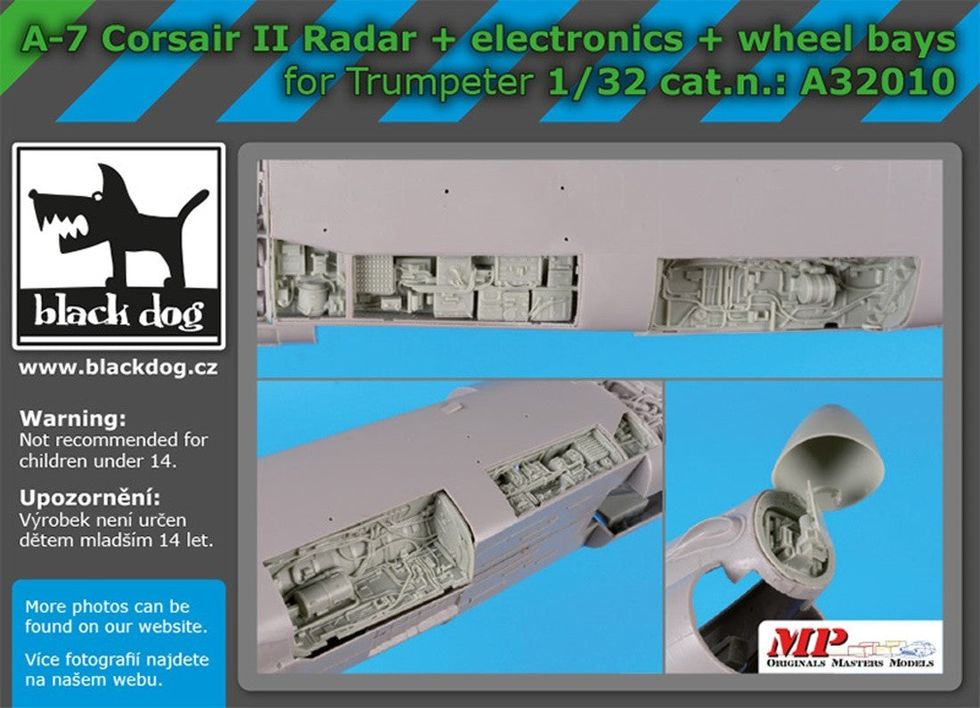 Blackdog BDOA32010 1:32 LTV A-7D/A-7E Corsair II radar + electronics+wheel bays