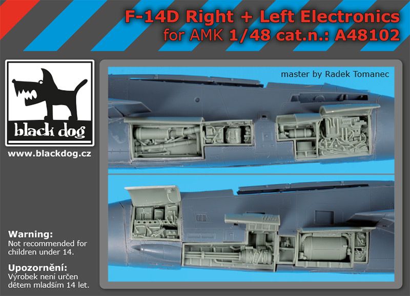 Blackdog BDOA48102 1:48 Grumman F-14D Tomcat right and left electronics