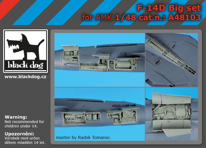 Blackdog BDOA48103 1:48 Grumman F-14D Tomcat big set