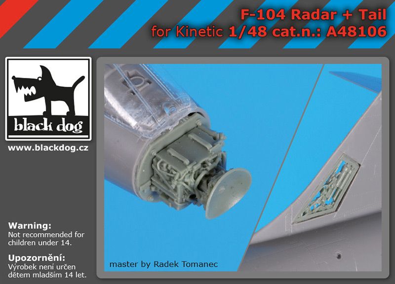 Blackdog BDOA48106 1:48 Lockheed F-104 Starfighter radar and tail