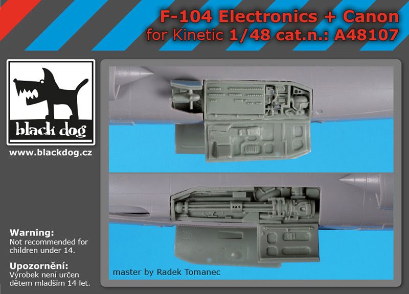 Blackdog BDOA48107 1:48 Lockheed F-104 Starfighter electronics and Canon