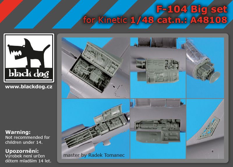 Blackdog BDOA48108 1:48 Lockheed F-104 Starfighter Big Detail Set