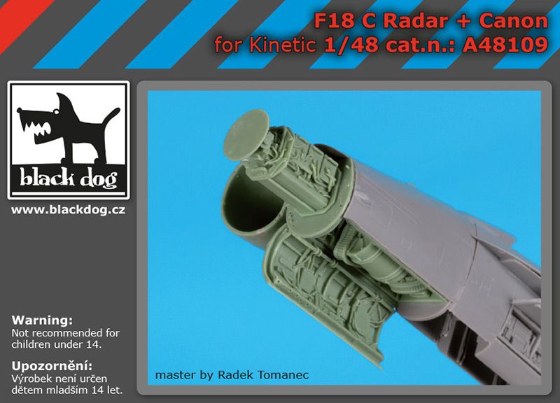Blackdog BDOA48109 1:48 McDonnell-Douglas F/A-18A/B/C/D radar+canon