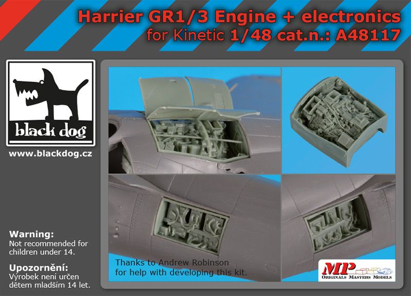 Blackdog BDOA48117 1:48 Bae Harrier GR.1/3 engine +electronics