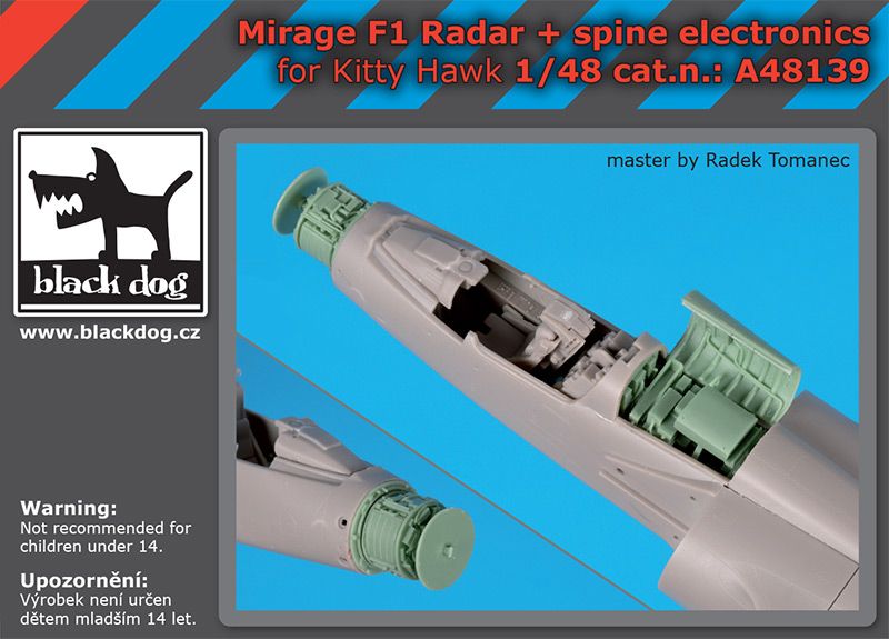 Blackdog BDOA48139 1:48 Dassault_Mirage F.1CT/CR radar + spine electronics