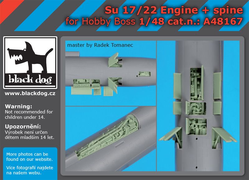 Blackdog BDOA48167 1:48 Sukhoi Su-17/Su-22 engine+spine