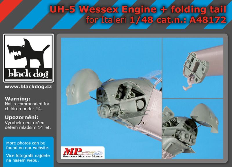 Blackdog BDOA48172 1:48 Westland Wessex HU.5 engine + folding tail