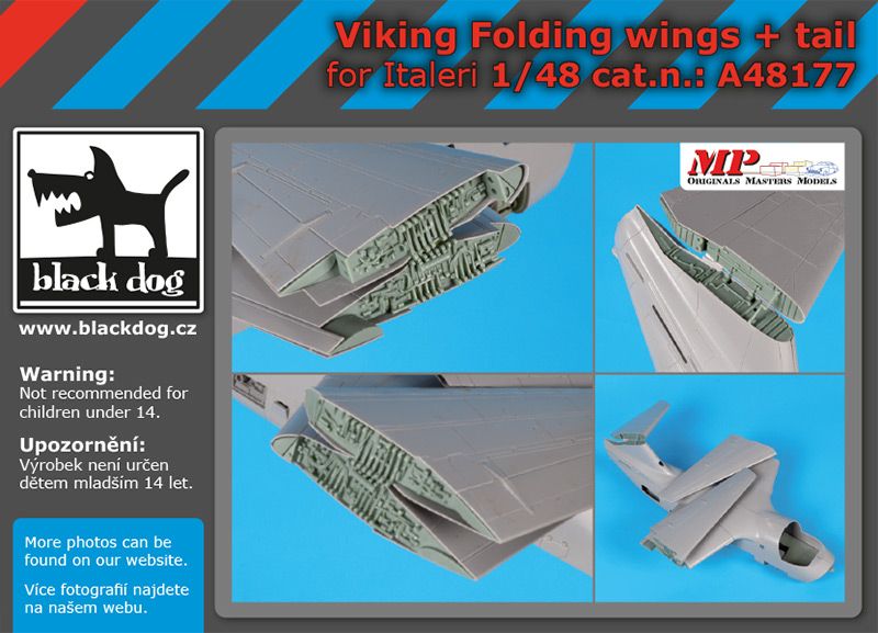 Blackdog BDOA48177 1:48 Lockheed S-3A/B Viking folding wings + tail