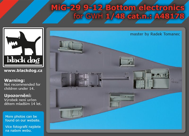 Blackdog BDOA48178 1:48 Mikoyan MiG-29 9-12 lower surfaces electrics