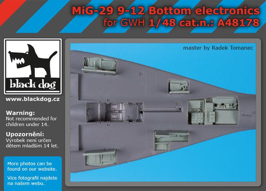 Blackdog BDOA48178 1:48 Mikoyan MiG-29 9-12 lower surfaces electrics