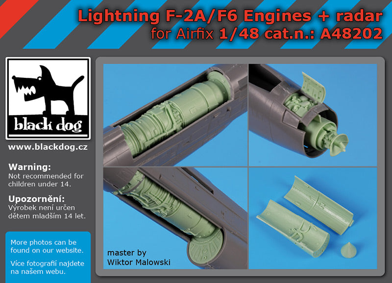 Blackdog BDOA48202 1:48 BAC/EELightning F.2A /F.6 engines and radar